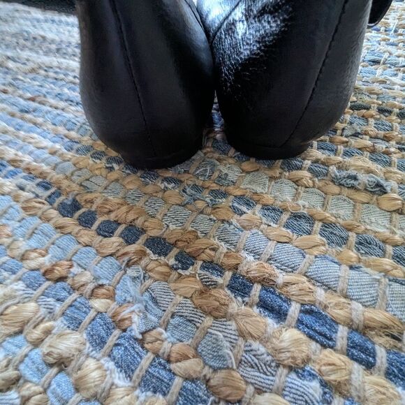 Rocket Dog Black Slouchy Pebbled Leather Ankle Booties 10 Pointy Toe Bikercore - Picture 5 of 8